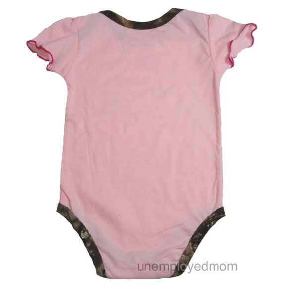 Daddy's Camo Girl Creepers Bodysuits 3 Short Sleeve Shirts Hunting Buddy - Picture 8 of 11